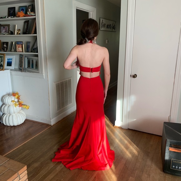 Sherri Hill red dress size 00 worn once for a pageant. - Picture 2 of 3